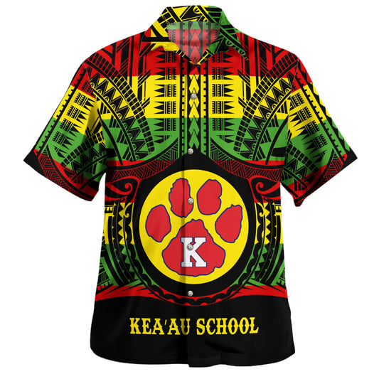 Hawaii Hawaiian Shirt Keaau High School Reggae Color Polynesian