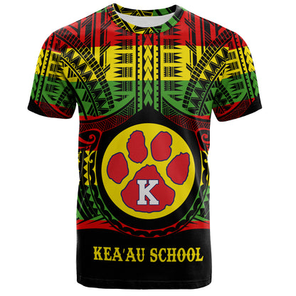 Hawaii T-Shirt KeaÊ»au High School Reggae Color Polynesian