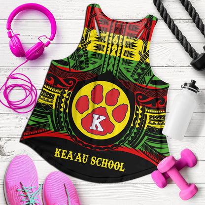 Hawaii Women Tank Keaau High School Reggae Color Polynesian