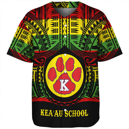 Hawaii Baseball Shirt Keaau High School Reggae Color Polynesian