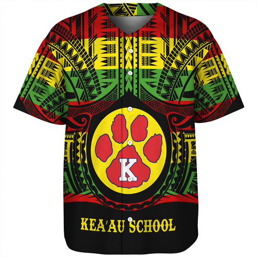 Hawaii Baseball Shirt Keaau High School Reggae Color Polynesian