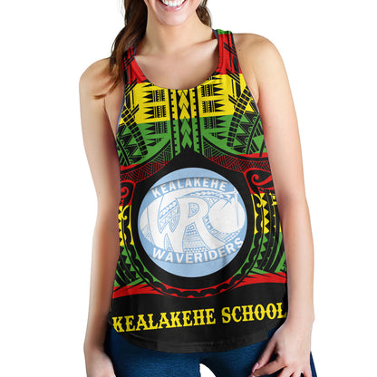 Hawaii Women Tank Kealakehe High School Reggae Color Polynesian