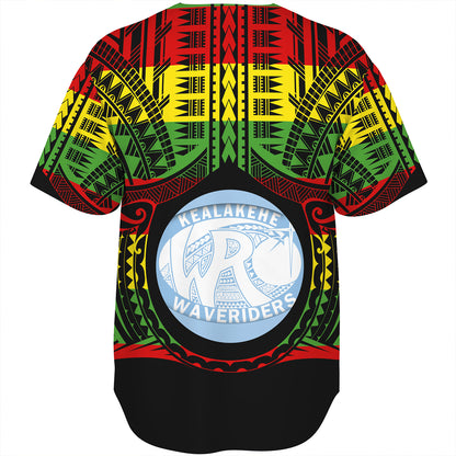 Hawaii Baseball Shirt Kealakehe High School Reggae Color Polynesian