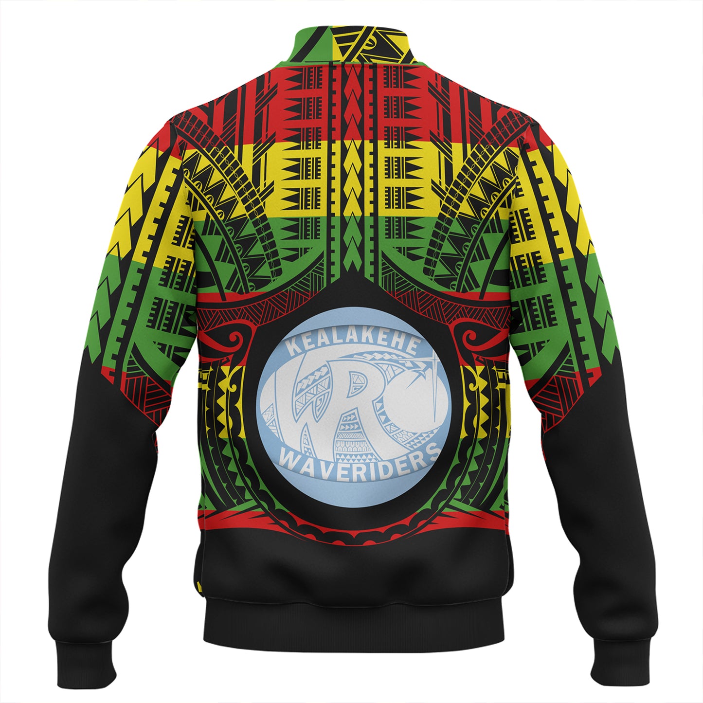 Hawaii Baseball Jacket Kealakehe High School Reggae Color Polynesian