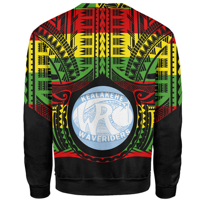 Hawaii Sweatshirt Kealakehe High School Reggae Color Polynesian