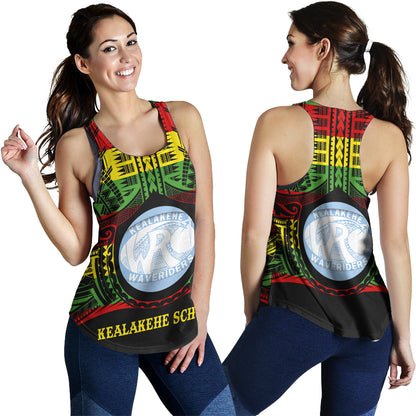 Hawaii Women Tank Kealakehe High School Reggae Color Polynesian
