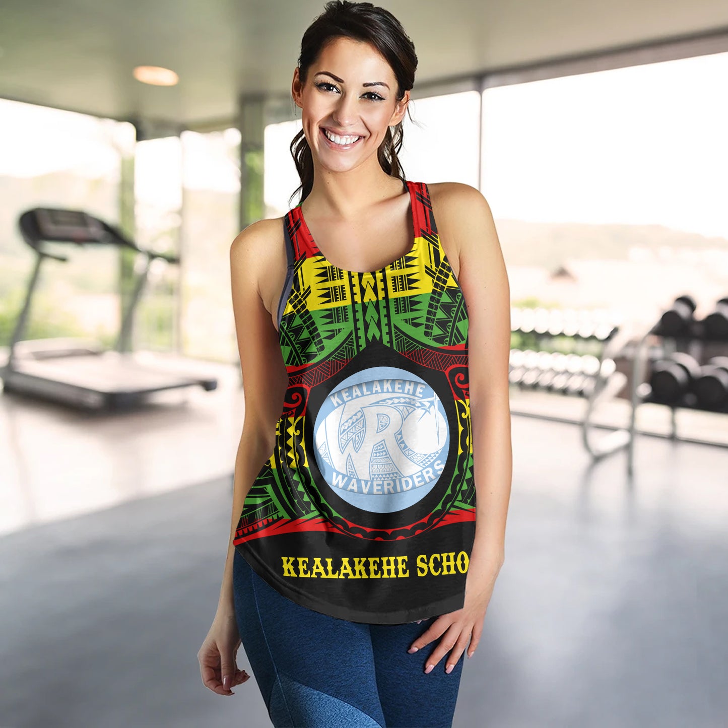 Hawaii Women Tank Kealakehe High School Reggae Color Polynesian