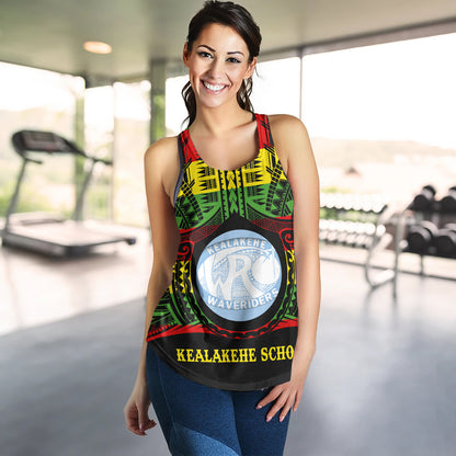 Hawaii Women Tank Kealakehe High School Reggae Color Polynesian