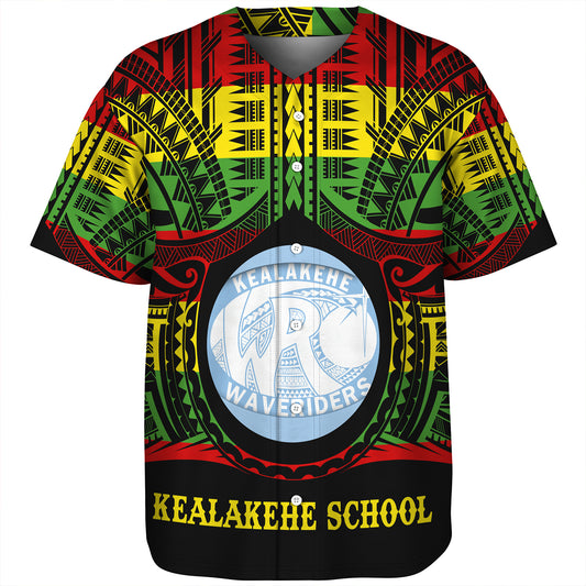 Hawaii Baseball Shirt Kealakehe High School Reggae Color Polynesian