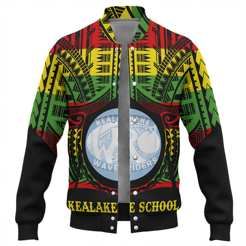 Hawaii Baseball Jacket Kealakehe High School Reggae Color Polynesian