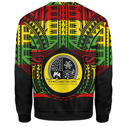 Hawaii Sweatshirt Kihei Charter School Reggae Color Polynesian