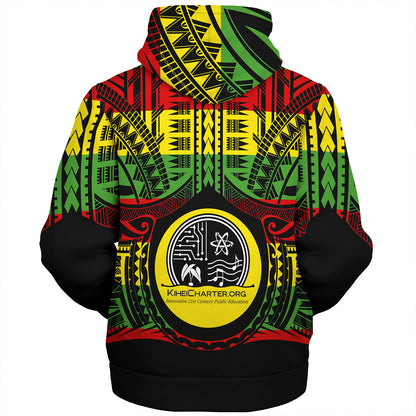 Hawaii Sherpa Hoodie Kihei Charter School Reggae Color Polynesian