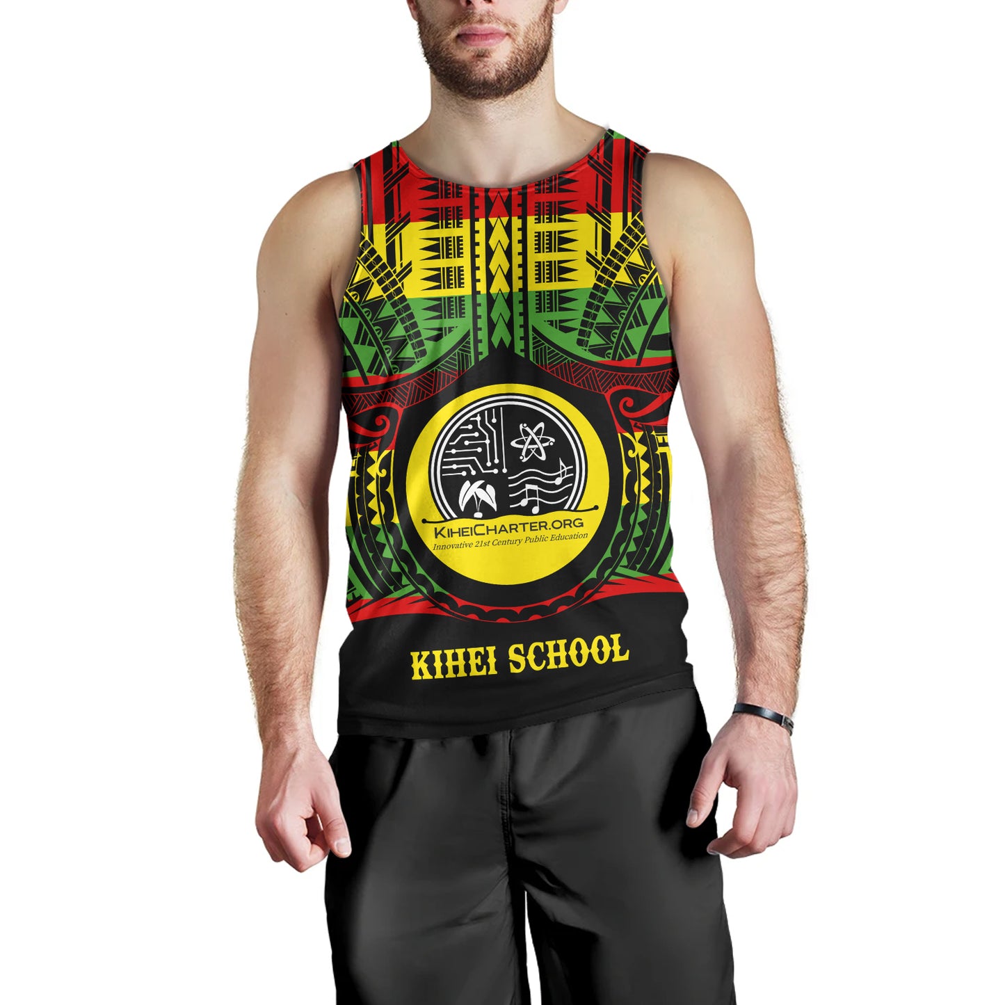 Hawaii Tank Top Kihei Charter School Reggae Color Polynesian