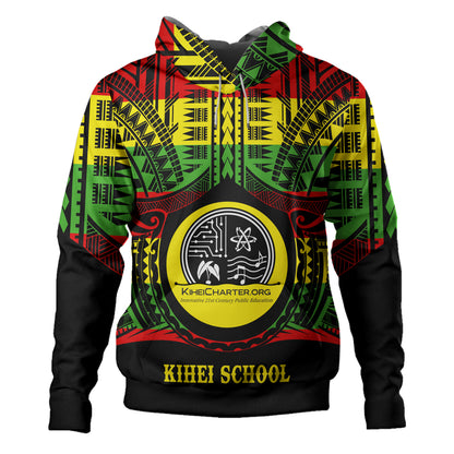 Hawaii Hoodie Kihei Charter School Reggae Color Polynesian