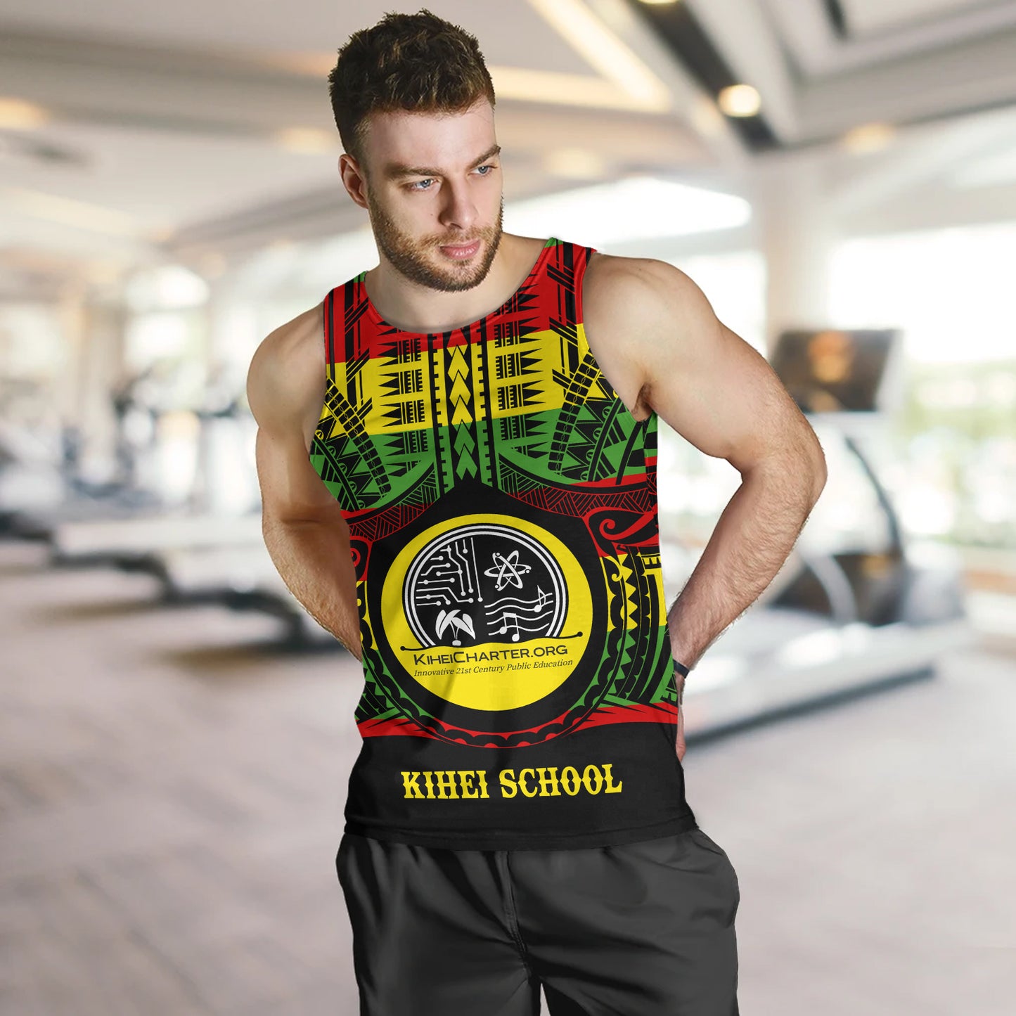 Hawaii Tank Top Kihei Charter School Reggae Color Polynesian