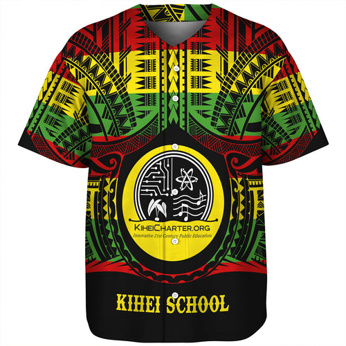 Hawaii Baseball Shirt Kihei Charter School Reggae Color Polynesian