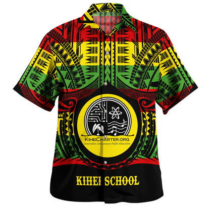 Hawaii Hawaiian Shirt Kihei Charter School Reggae Color Polynesian