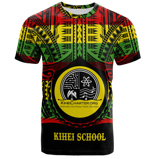 Hawaii T-Shirt Kihei Charter School Reggae Color Polynesian