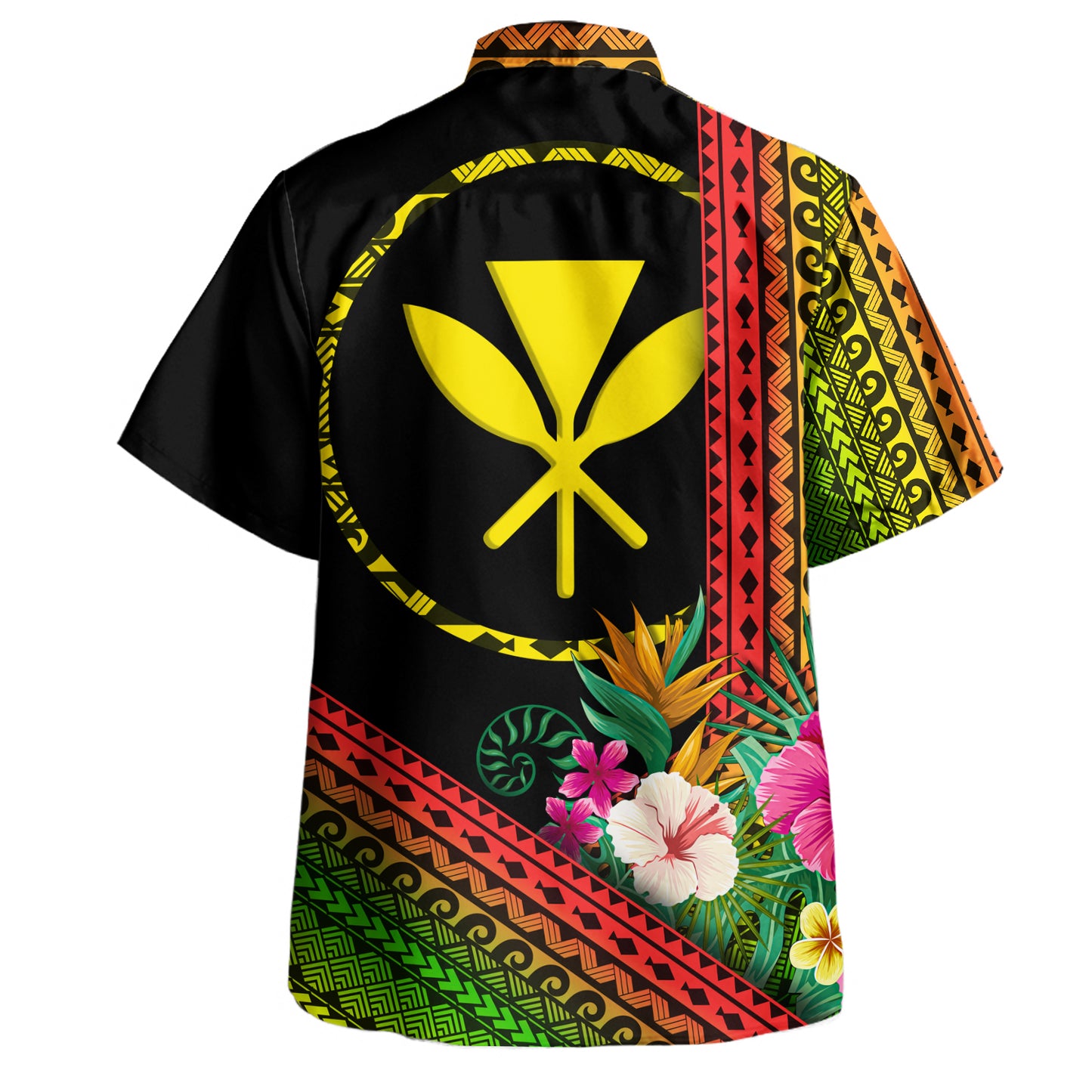 Hawaii Hawaiian Shirt King Kamekameha Tropical Flowers Hawaii Polynesian