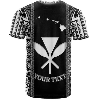 Hawaii Custom Personalised T-Shirt King Kamekameha Black and White Polynesian