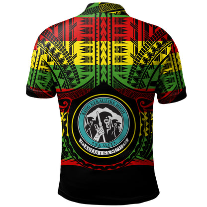 Hawaii Polo Shirt King Kekaulike High School Reggae Color Polynesian