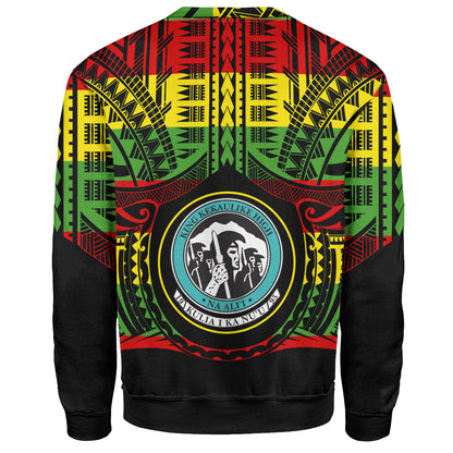 Hawaii Sweatshirt King Kekaulike High School Reggae Color Polynesian