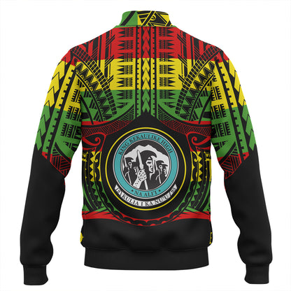 Hawaii Baseball Jacket King Kekaulike High School Reggae Color Polynesian