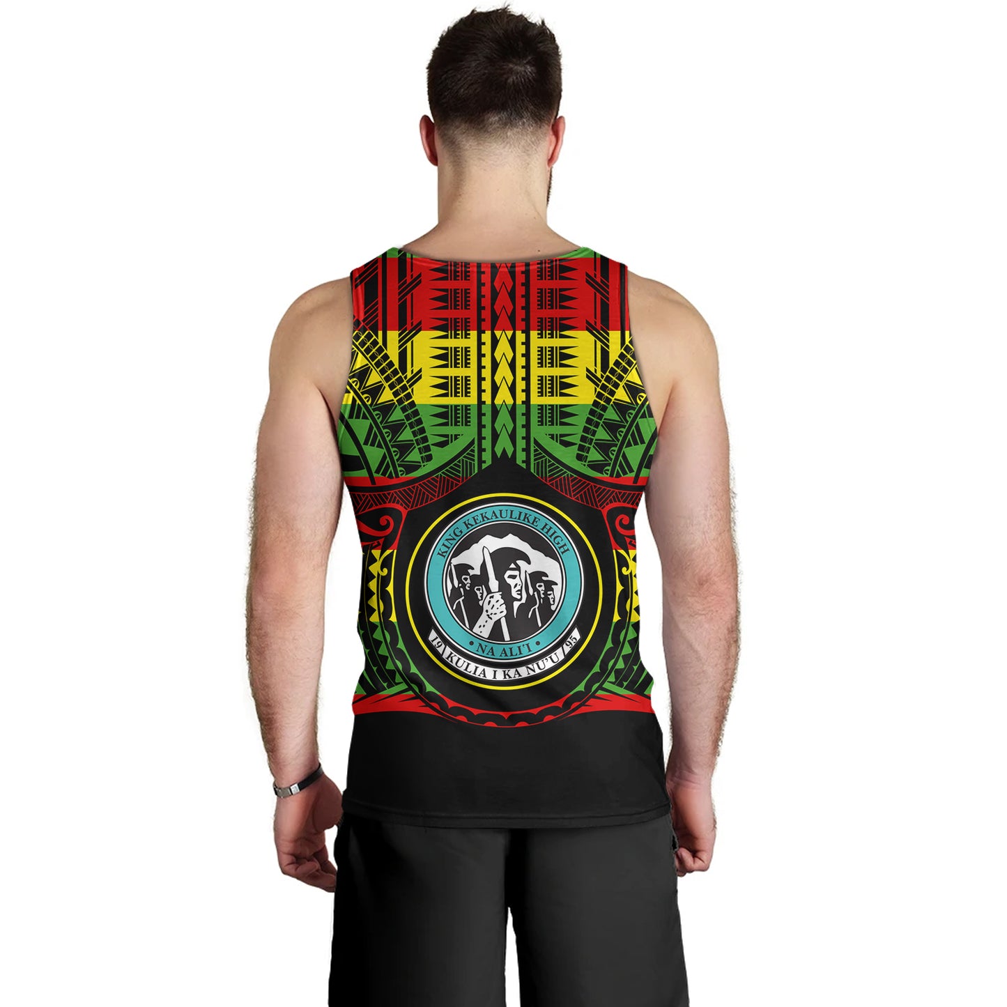 Hawaii Tank Top King Kekaulike High School Reggae Color Polynesian