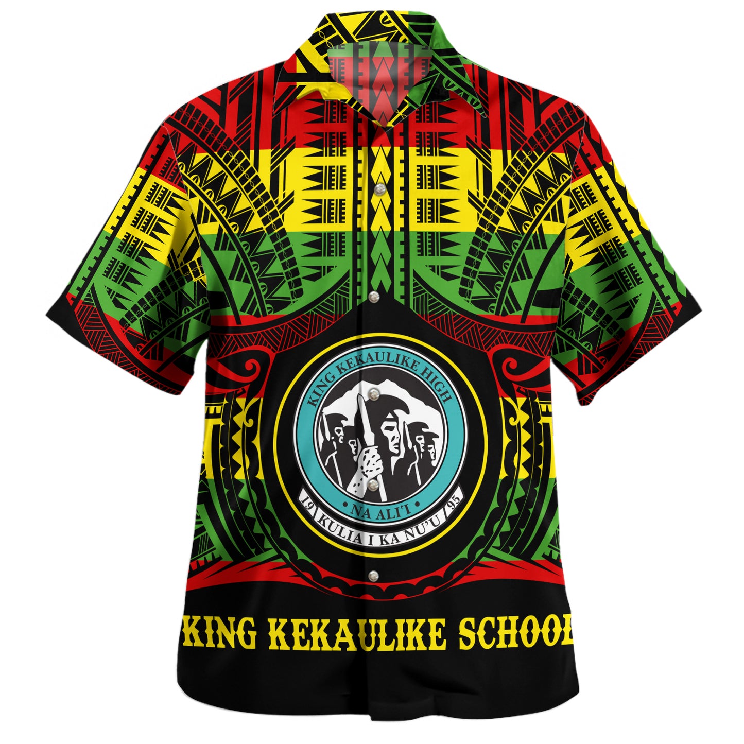 Hawaii Hawaiian Shirt King Kekaulike High School Reggae Color Polynesian