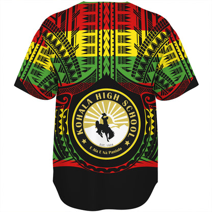 Hawaii Baseball Shirt Kohala High School Reggae Color Polynesian