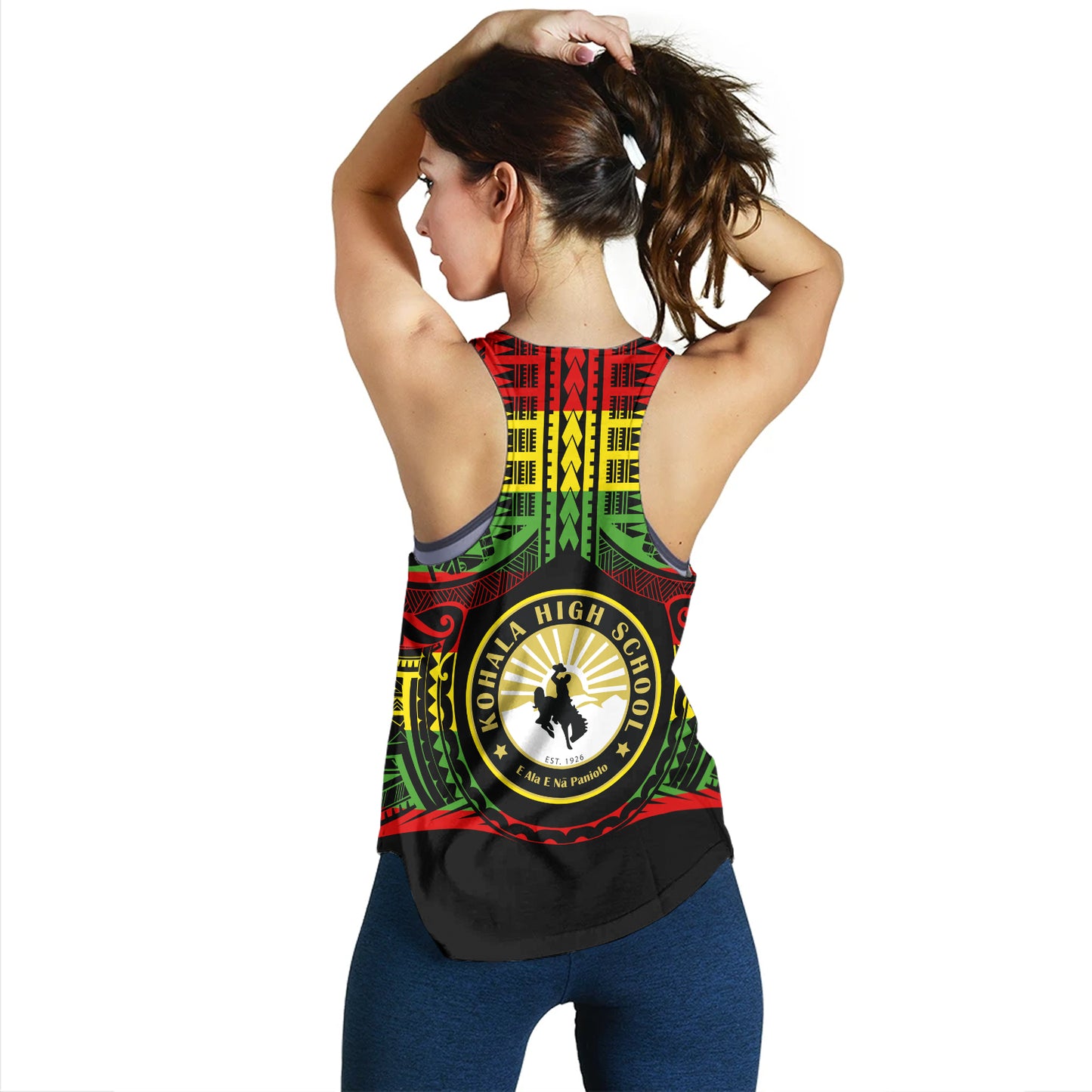 Hawaii Women Tank Kohala High School Reggae Color Polynesian