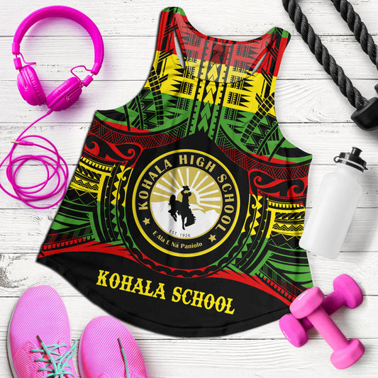 Hawaii Women Tank Kohala High School Reggae Color Polynesian