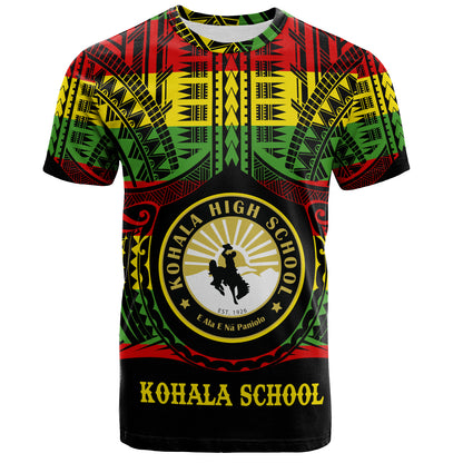 Hawaii T-Shirt Kohala High School Reggae Color Polynesian
