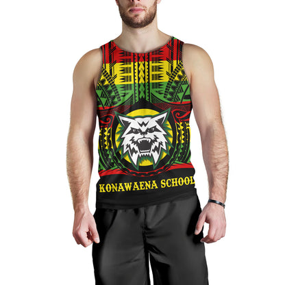 Hawaii Tank Top Konawaena High School Reggae Color Polynesian
