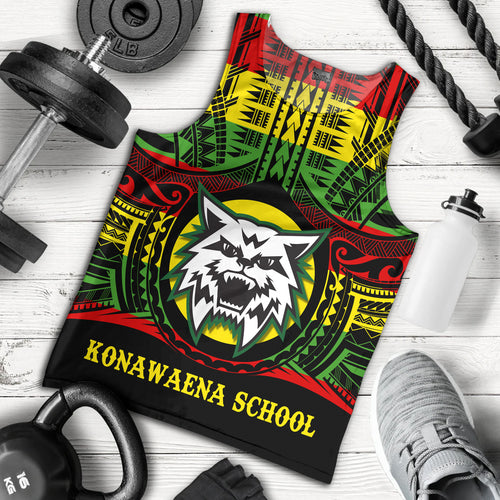 Hawaii Tank Top Konawaena High School Reggae Color Polynesian