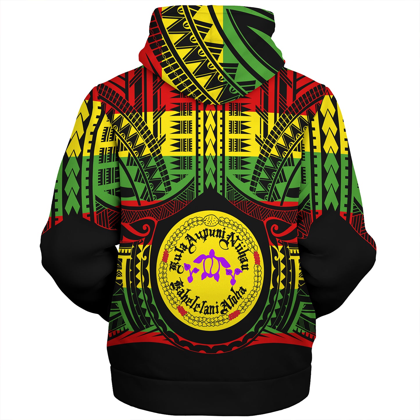 Hawaii Sherpa Hoodie Kula Aupuni Niihau A Kahelelani Aloha Reggae Color Polynesian