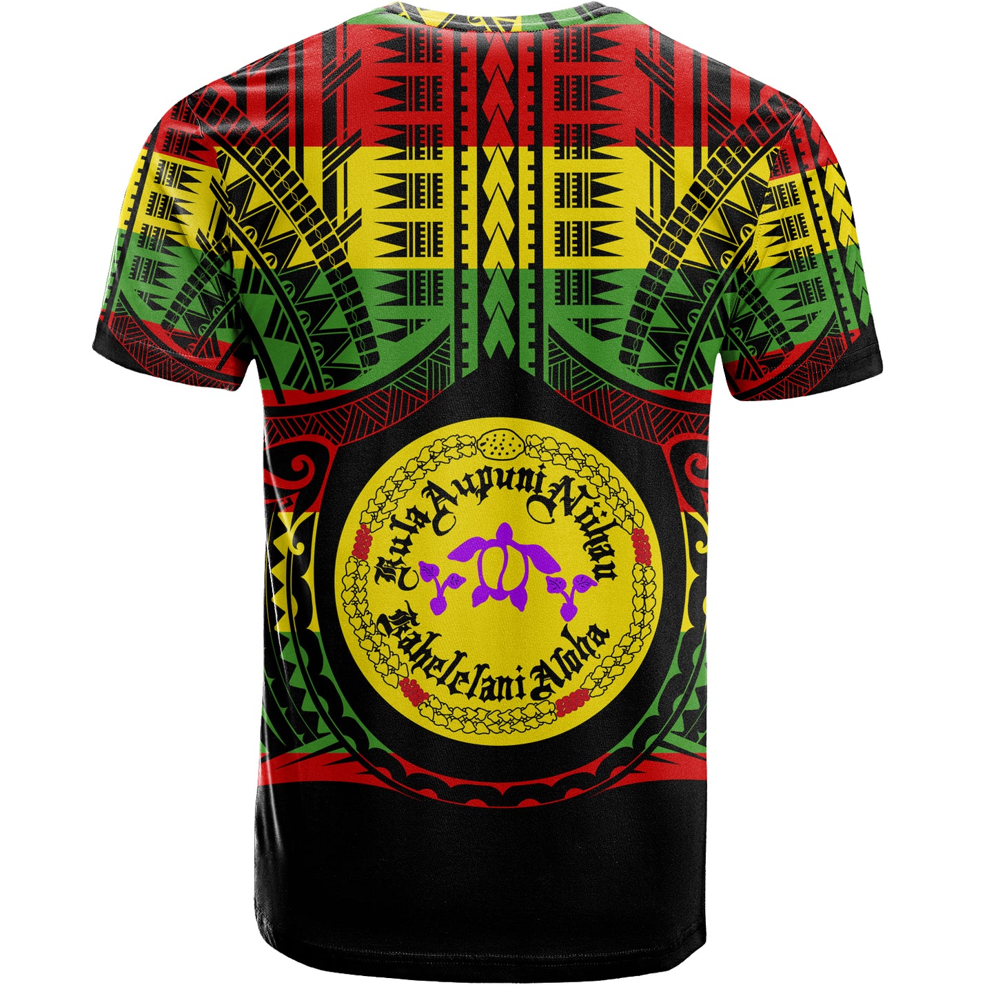 Hawaii T-Shirt Kula Aupuni Niihau A Kahelelani Aloha Reggae Color Polynesian