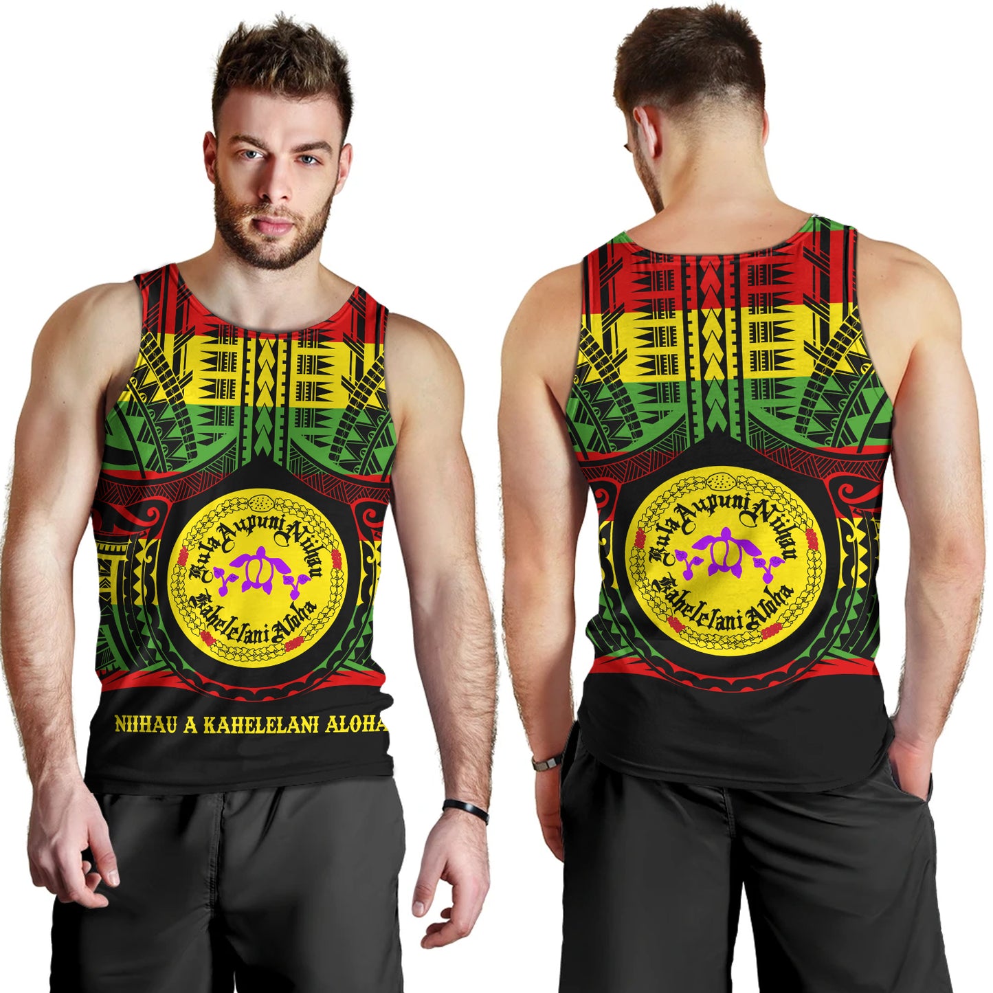 Hawaii Tank Top Kula Aupuni Niihau A Kahelelani Aloha Reggae Color Polynesian