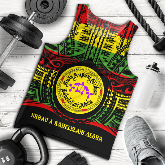 Hawaii Tank Top Kula Aupuni Niihau A Kahelelani Aloha Reggae Color Polynesian