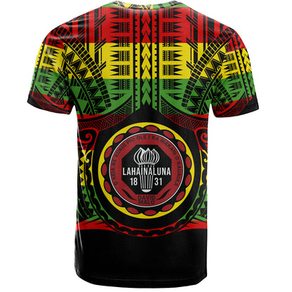 Hawaii T-Shirt Lahainaluna High School Reggae Color Polynesian