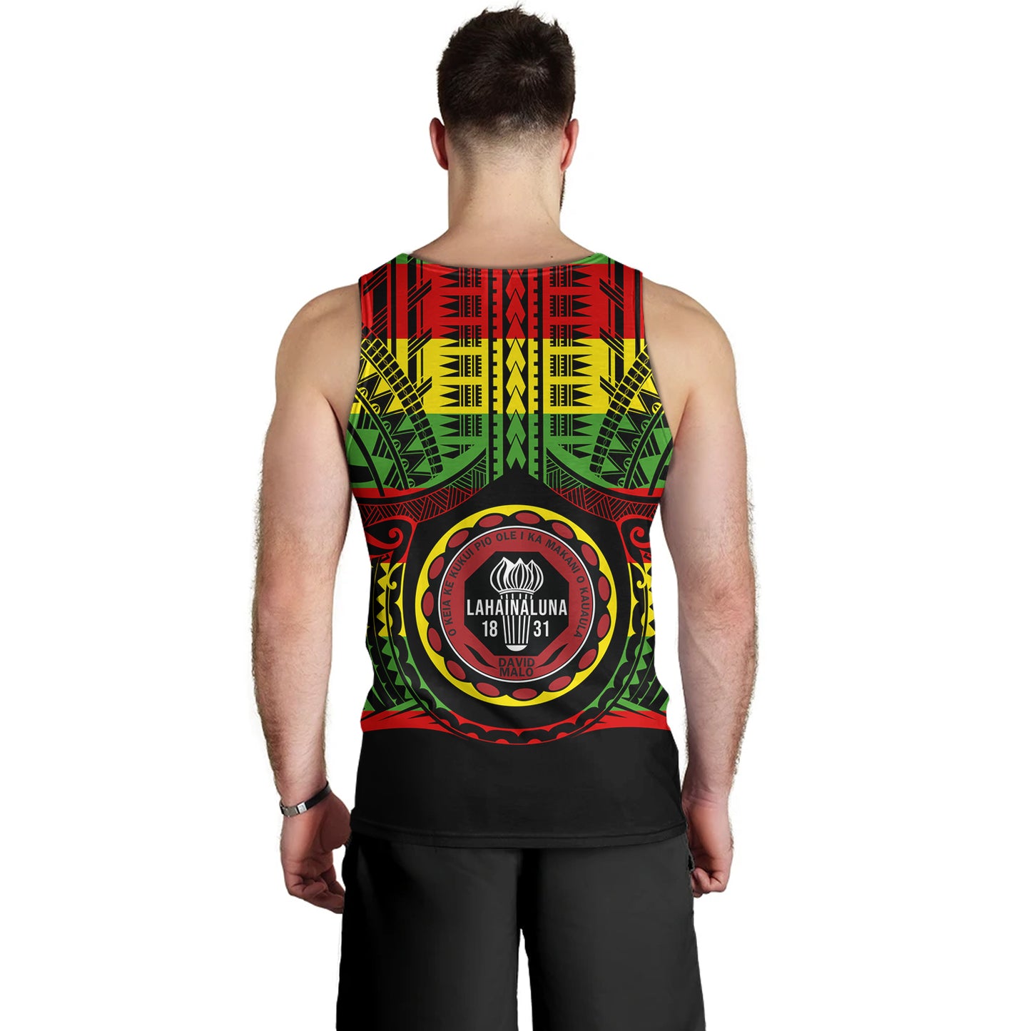 Hawaii Tank Top Lahainaluna High School Reggae Color Polynesian