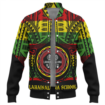 Hawaii Baseball Jacket Lahainaluna High School Reggae Color Polynesian