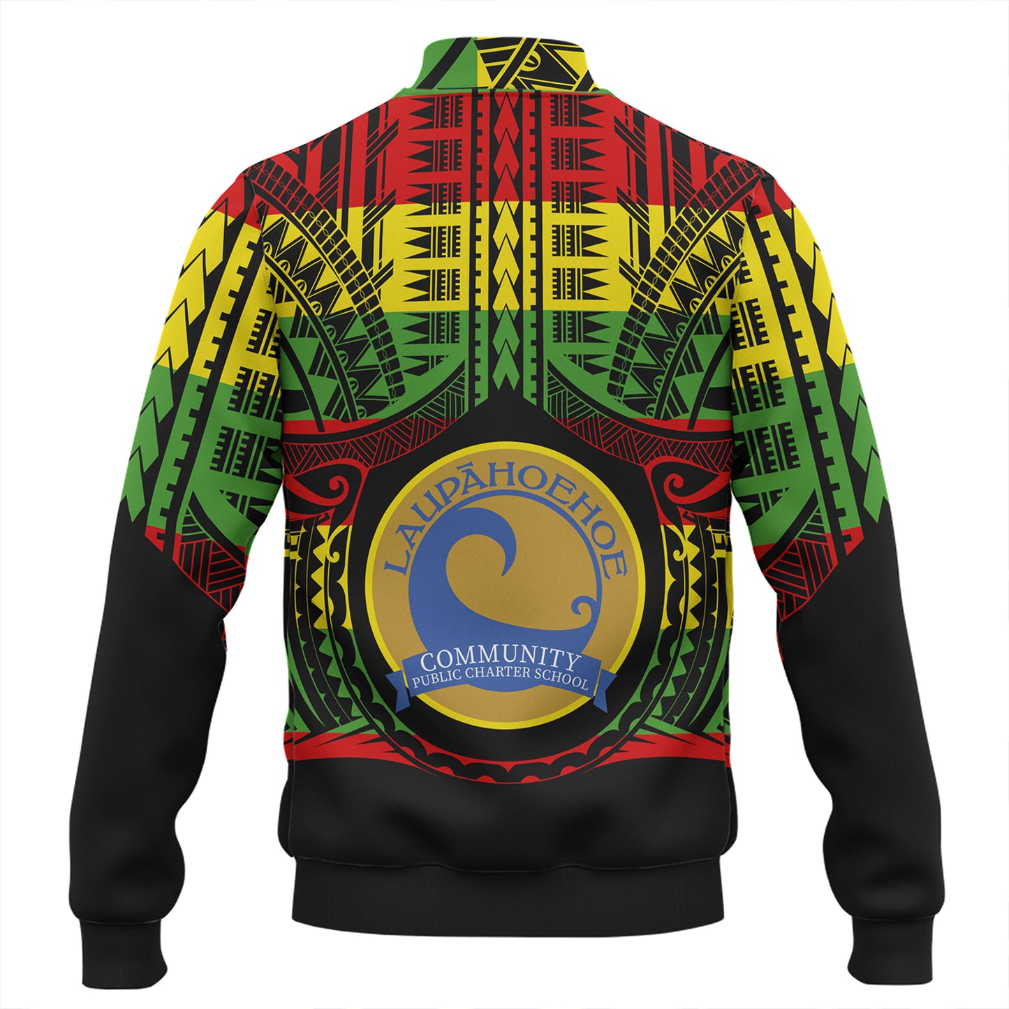 Hawaii Baseball Jacket Laupahoehoe Community Public Charter School Reggae Color Polynesian