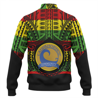 Hawaii Baseball Jacket Laupahoehoe Community Public Charter School Reggae Color Polynesian