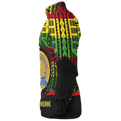 Hawaii Long Sleeve Shirt Laupahoehoe Community Public Charter School Reggae Color Polynesian