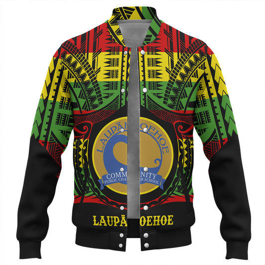 Hawaii Baseball Jacket LaupÄhoehoe Community Public Charter School Reggae Color Polynesian