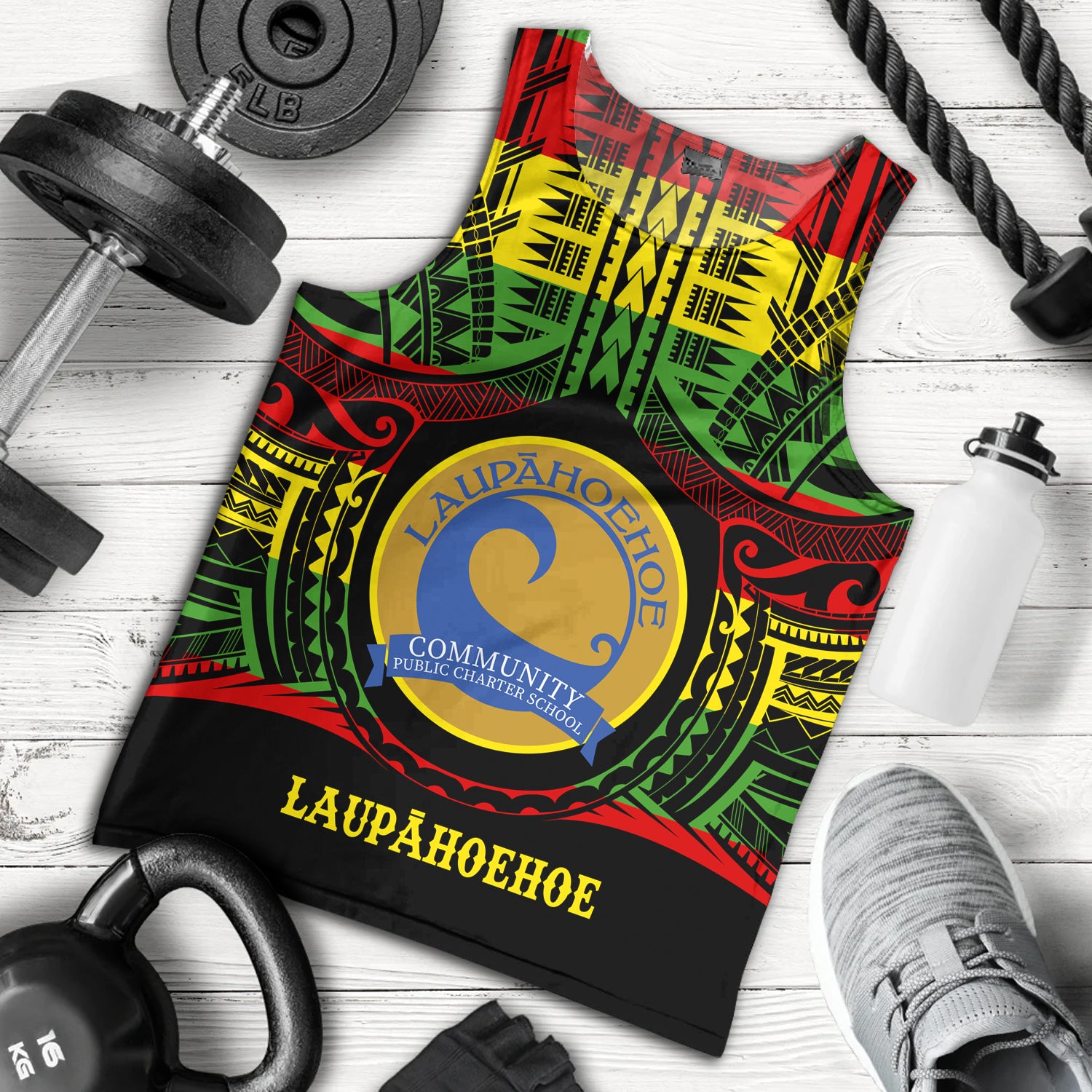 Hawaii Tank Top Laupahoehoe Community Public Charter School Reggae Color Polynesian