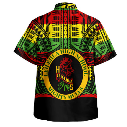 Hawaii Hawaiian Shirt Leilehua High School Reggae Color Polynesian