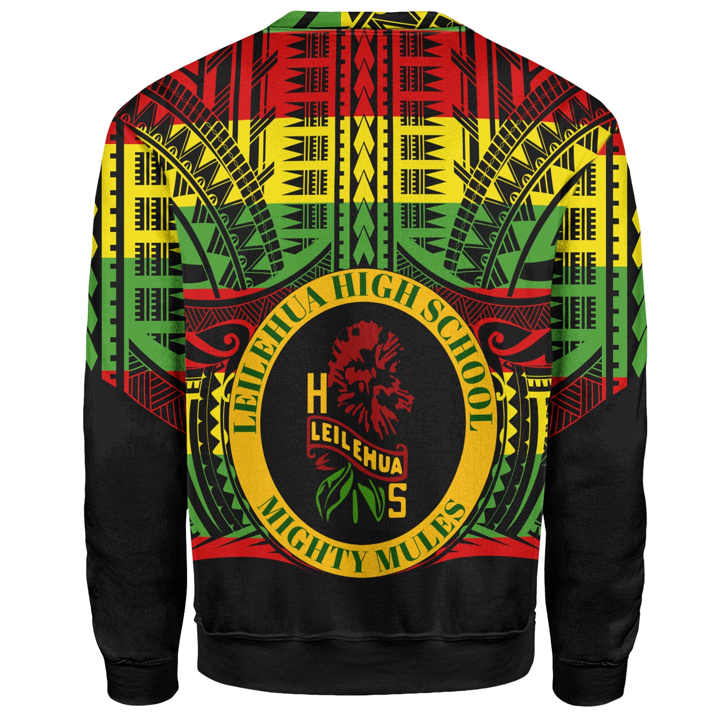 Hawaii Sweatshirt Leilehua High School Reggae Color Polynesian