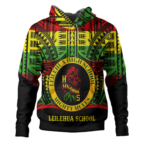 Hawaii Hoodie Leilehua High School Reggae Color Polynesian
